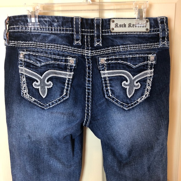 Rock Revival Denim - Rock Revival raizel easy boot cut dark jeans 29
